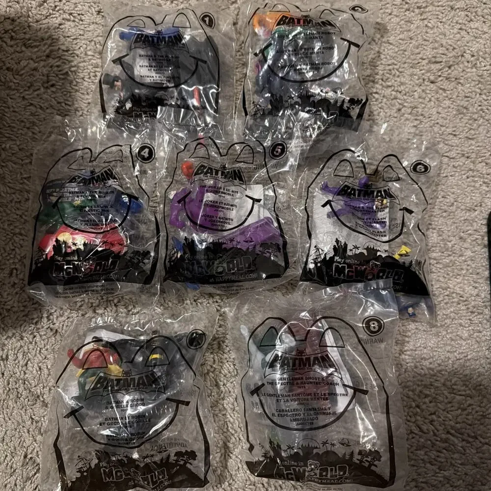 2011 Batman The Brave And The Bold Set of 7 Mcdonalds Happy Meal Toys sealed